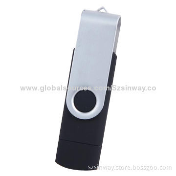 OTG USB Flash Drive, 1-32GB Capacity with Customized Colors Available